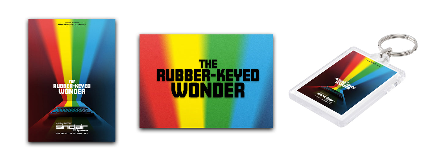 THE RUBBER KEYED WONDER KEYRING & STICKERS